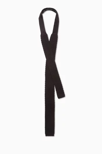 Square & Dots Woven Tie in Silk