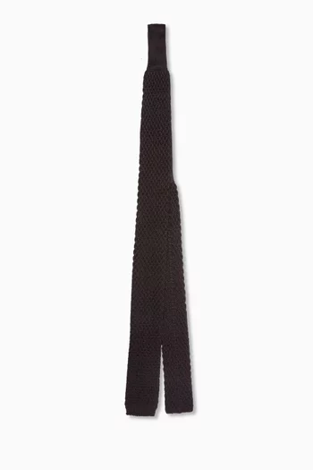Square & Dots Woven Tie in Silk