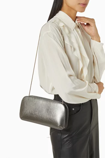 La Prima Clutch Bag in Laminated Leather