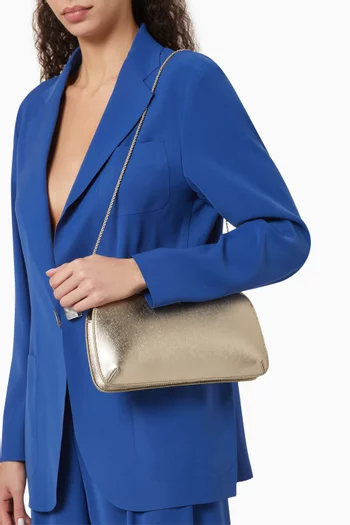 La Prima Clutch Bag in Laminated Leather