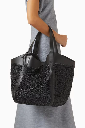 Large Hobo Bag in Viscose-raffia