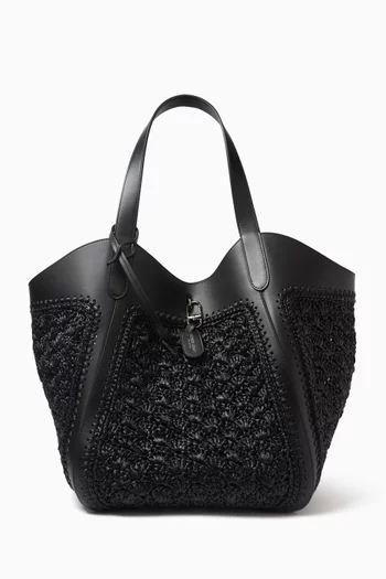 Large Hobo Bag in Viscose-raffia