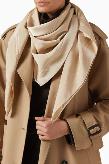 Logo Jacquard Scarf in Silk