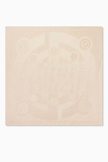 Logo Jacquard Scarf in Silk