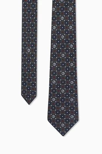 Woven GA Logo Tie in Silk