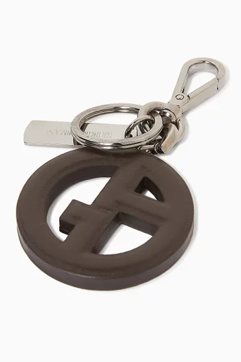 Logo Keyring in Nappa Leather