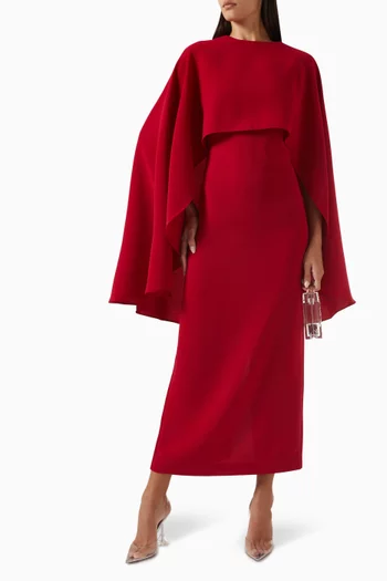 Cape Midi Dress