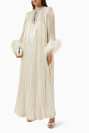 Feather Maxi Dress
