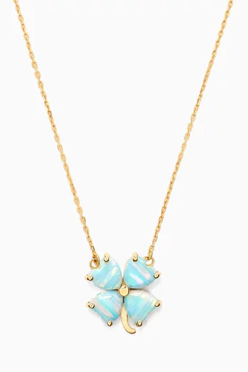 Oh Clover! Amazonite Necklace in 18kt Gold