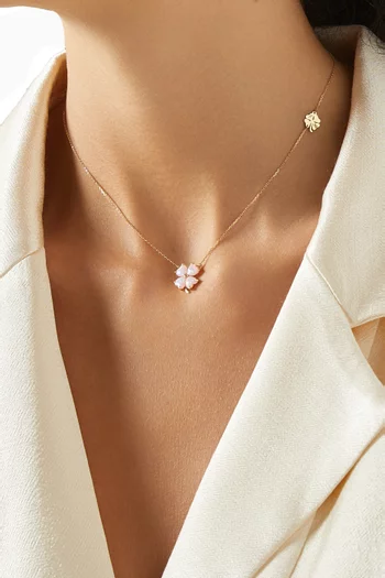 Oh Clover! Necklace in 18kt Gold