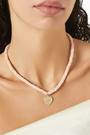 Not So Vintage Ayat Al Kursi Diamond Heart Pendant in 18kt Gold