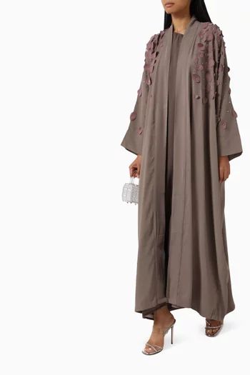 Ethereal Blossom Abaya Set in Crepe