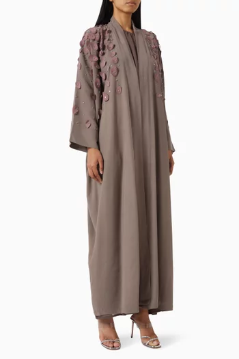 Ethereal Blossom Abaya Set in Crepe