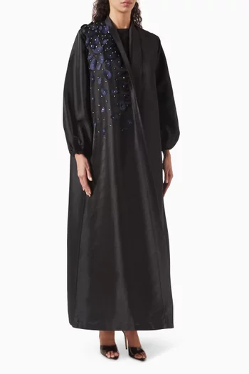 Scarlet Velvet Abaya in Silk