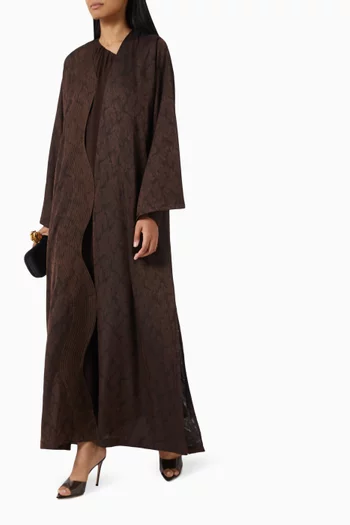 Ebony Waves Abaya in Silk