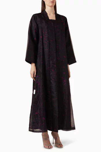 Star-print Abaya in Organza