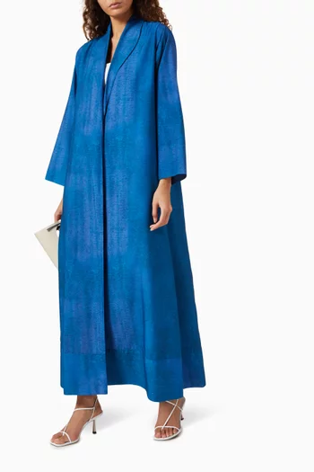 Zainah Cut Printed Abaya in Cotton