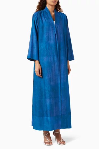 Zainah Cut Printed Abaya in Cotton