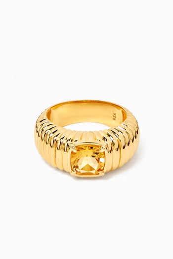 The Elizabeth Cushion Ring in 18kt Gold Vermeil