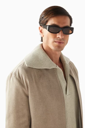 Saudade II Rectangle Sunglasses in Acetate