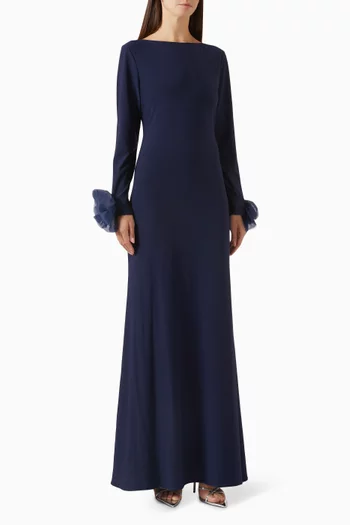 3D-flower Gown in Jersey