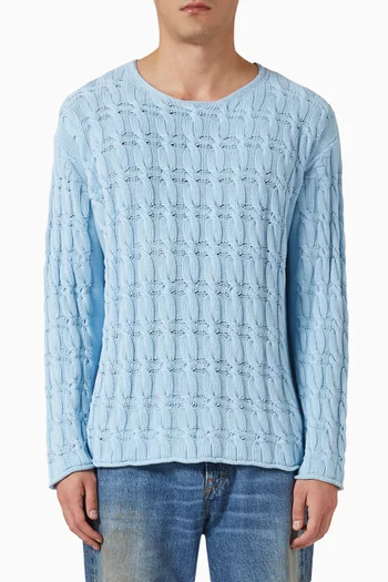 Cable-knit Pullover in Cotton