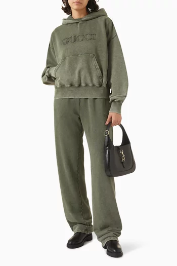 Embroidered-logo Hoodie in Cotton-jersey