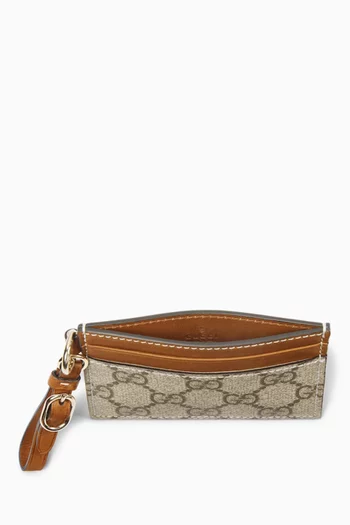 GG Emblem Card Case in Monogram Canvas