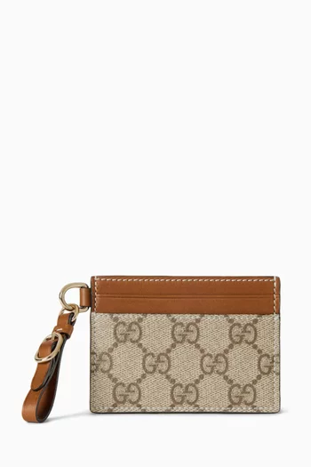 GG Emblem Card Case in Monogram Canvas