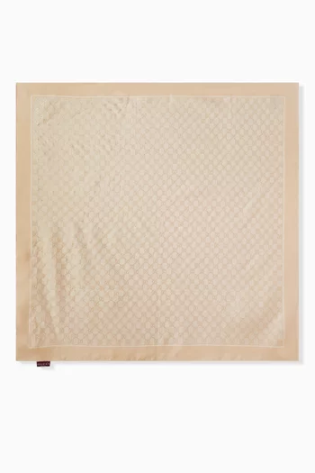 GG Lamé Square Scarf in Silk