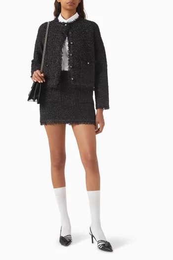 Mini Skirt in Woven Lamé