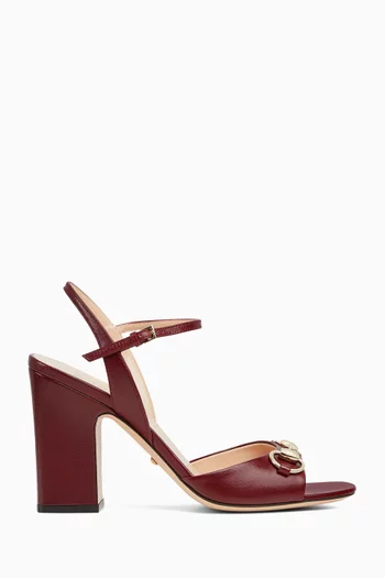 95 Horsebit Slingback Sandals in Leather