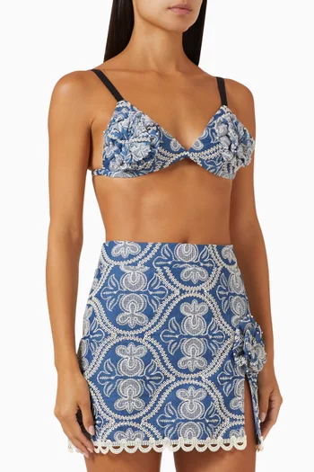 Rose Embroidered Bralette Top