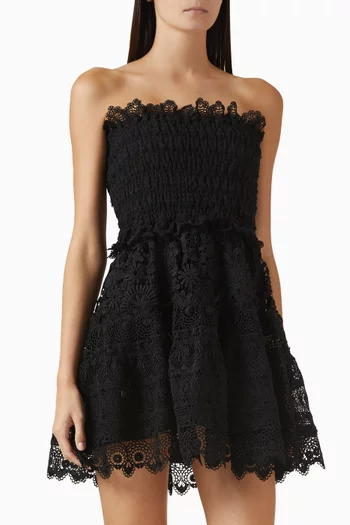 Vallarta Embroidered Mini Dress in Cotton