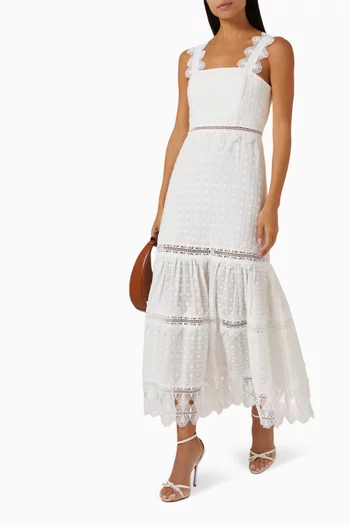 فستان إيبيزا طويل قطن