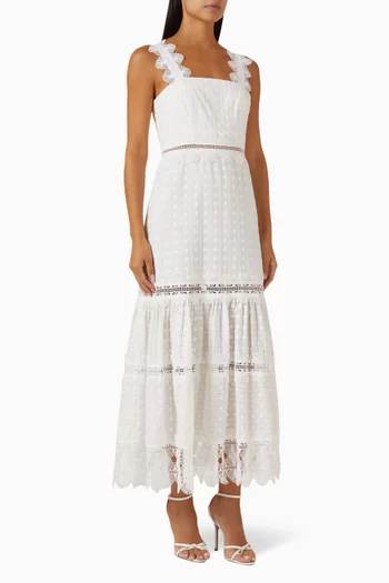 فستان إيبيزا طويل قطن