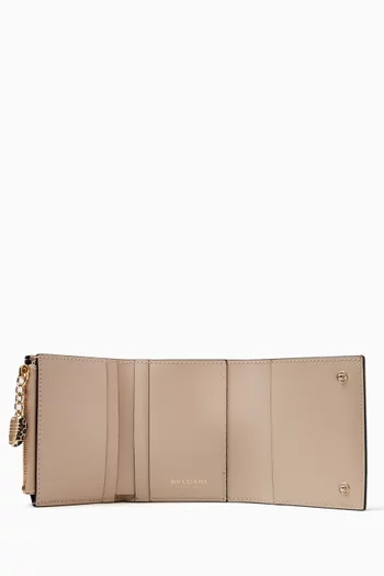 Serpenti Forever Wallet in Metallic Leather
