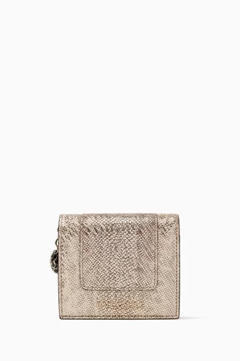 Serpenti Forever Wallet in Metallic Leather