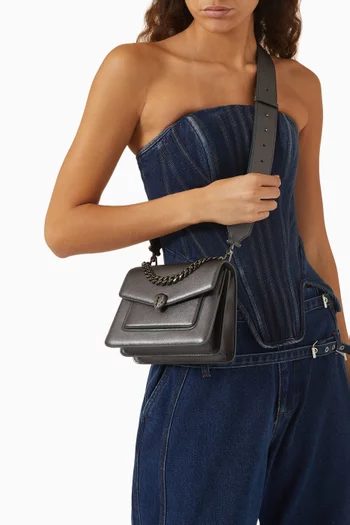 Serpenti Forever Chain Crossbody Bag in Nappa