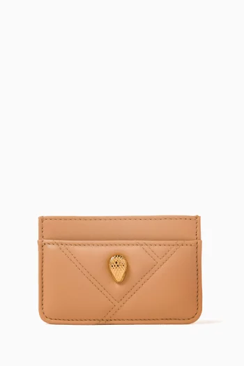 Serpenti Cabochon Card Holder in Leather
