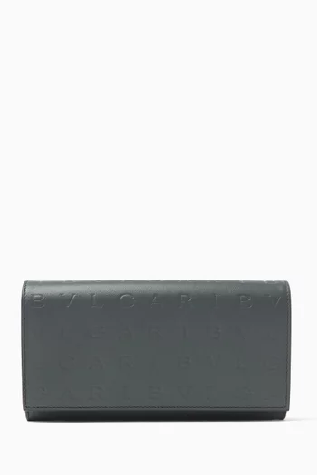 Large Logo Infinitum Wallet in Calf Leather