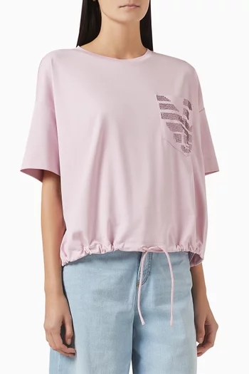 Embellished Eagle T-shirt in Cotton-jersey