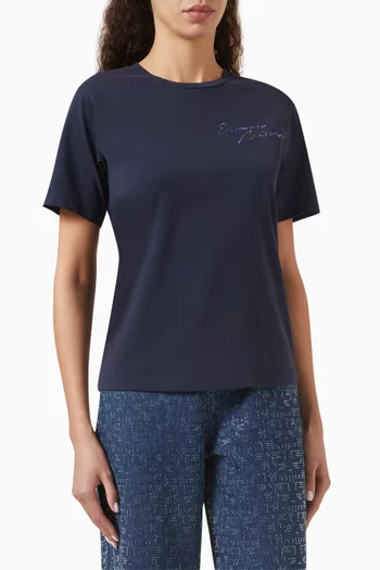 Embroidered-logo T-shirt