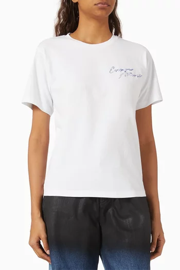 Embroidered-logo T-shirt