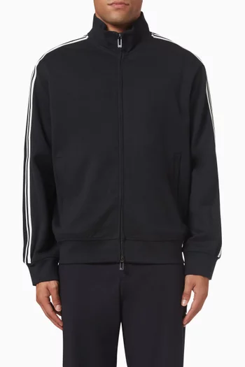 Logo Tape Track Jacket in Jersey