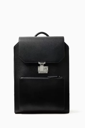 Flat Backpack in Calf Leather