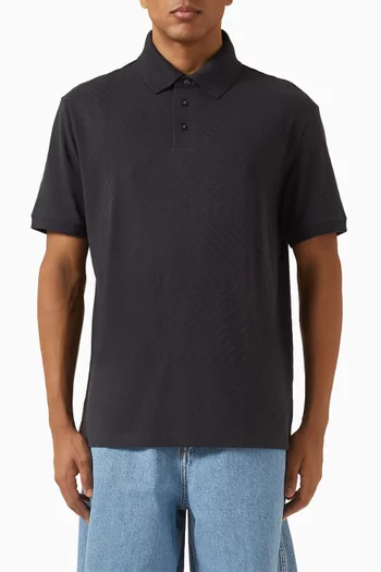 Jacquard Polo Shirt in Cotton