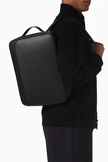 Briefcase Backpack in Recycled Leather