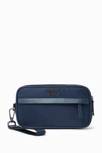 Eagle Logo Wash Bag in Nylon