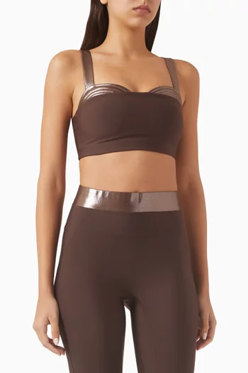 x Mona Kattan Lina Sports Bra